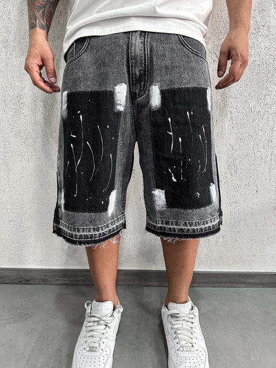 Flare Shorts Paint Grey