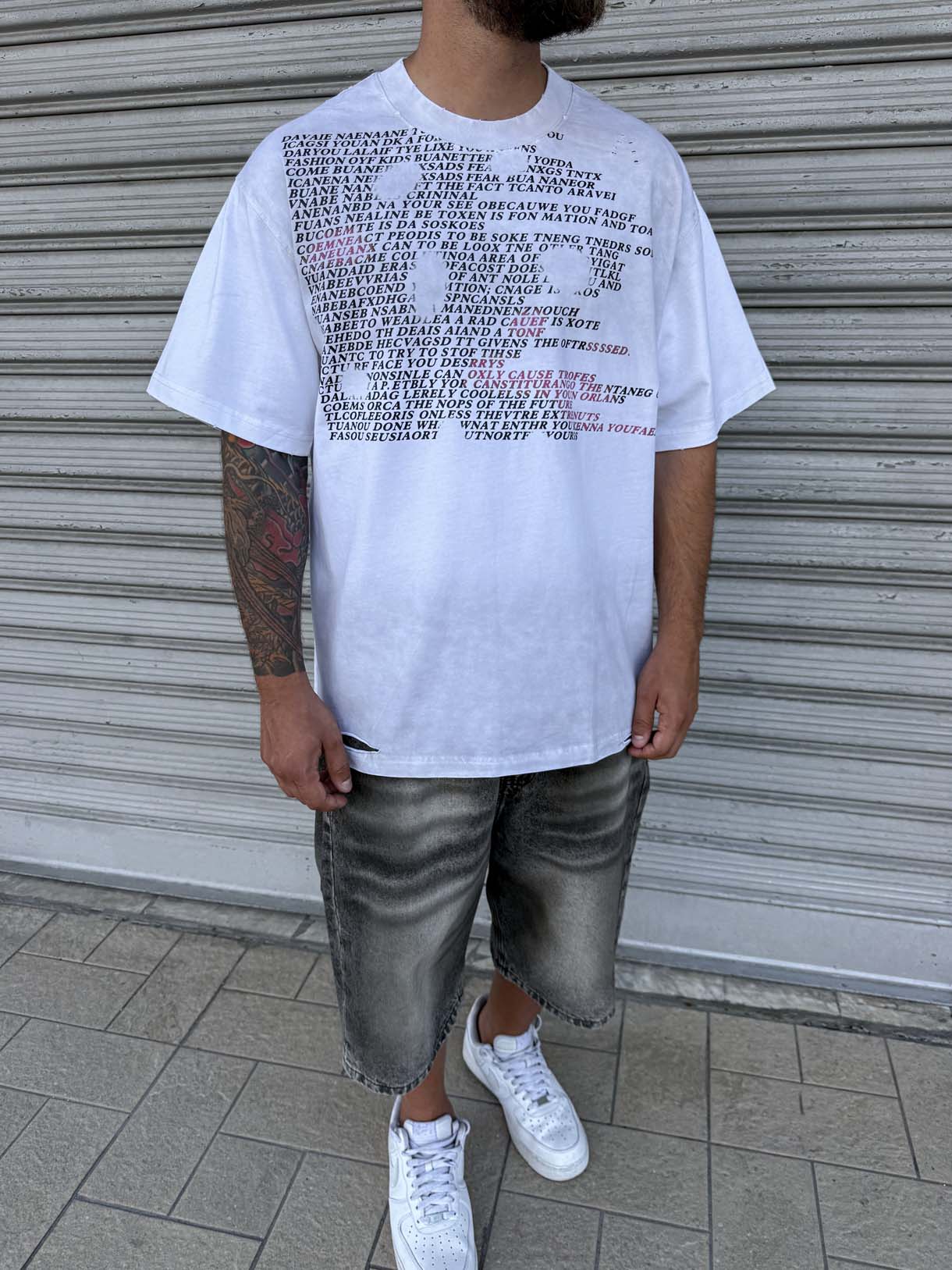 Total Write Tee Wash Destroyed