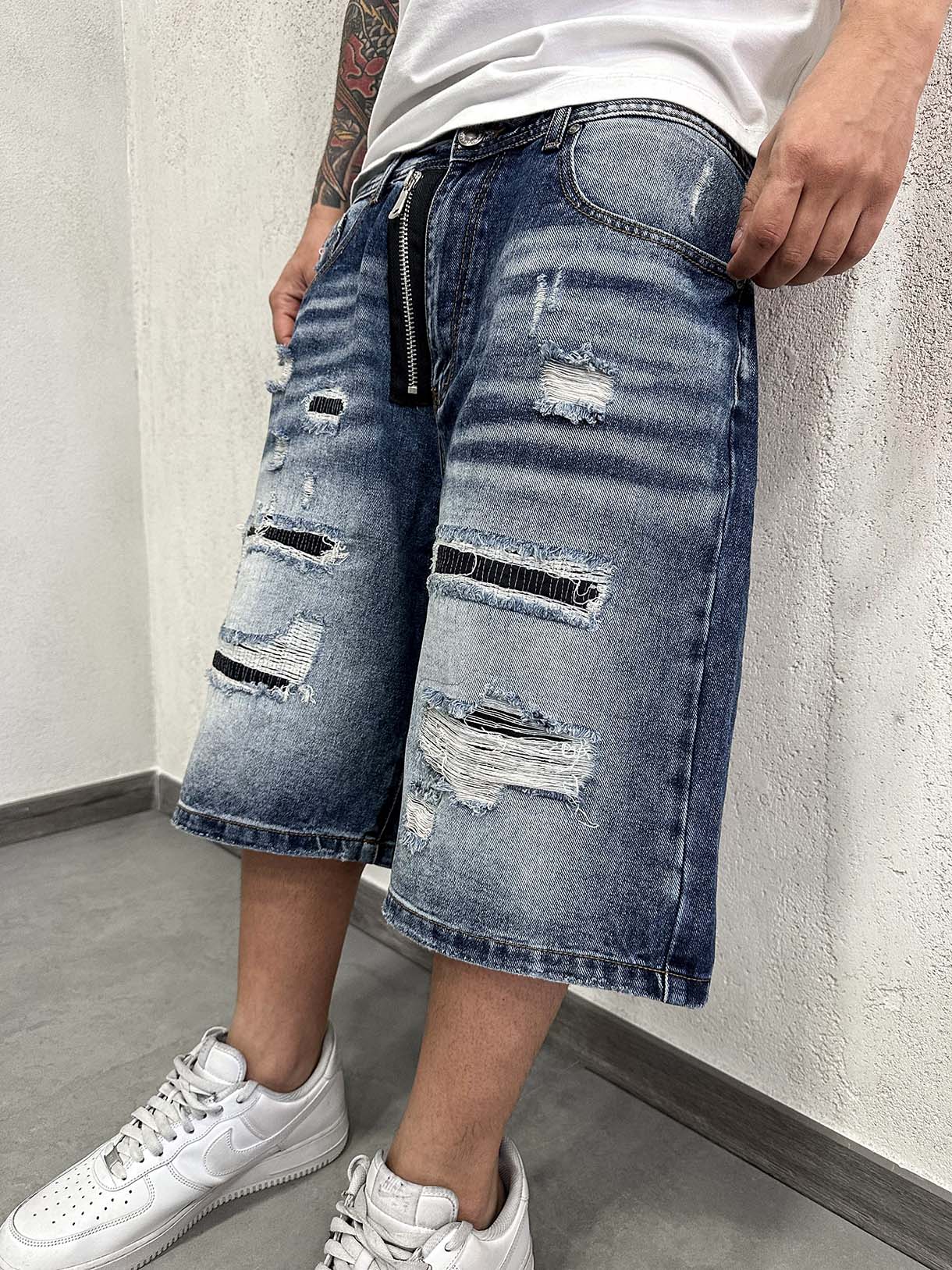 Shorts Scratch Black Zip