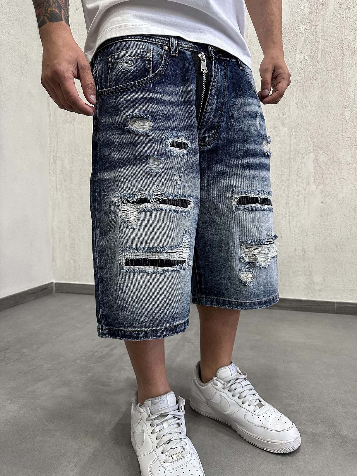 Shorts Scratch Black Zip
