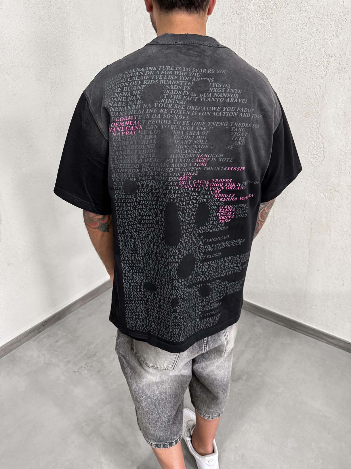 Total Write Tee Wash Destroyed