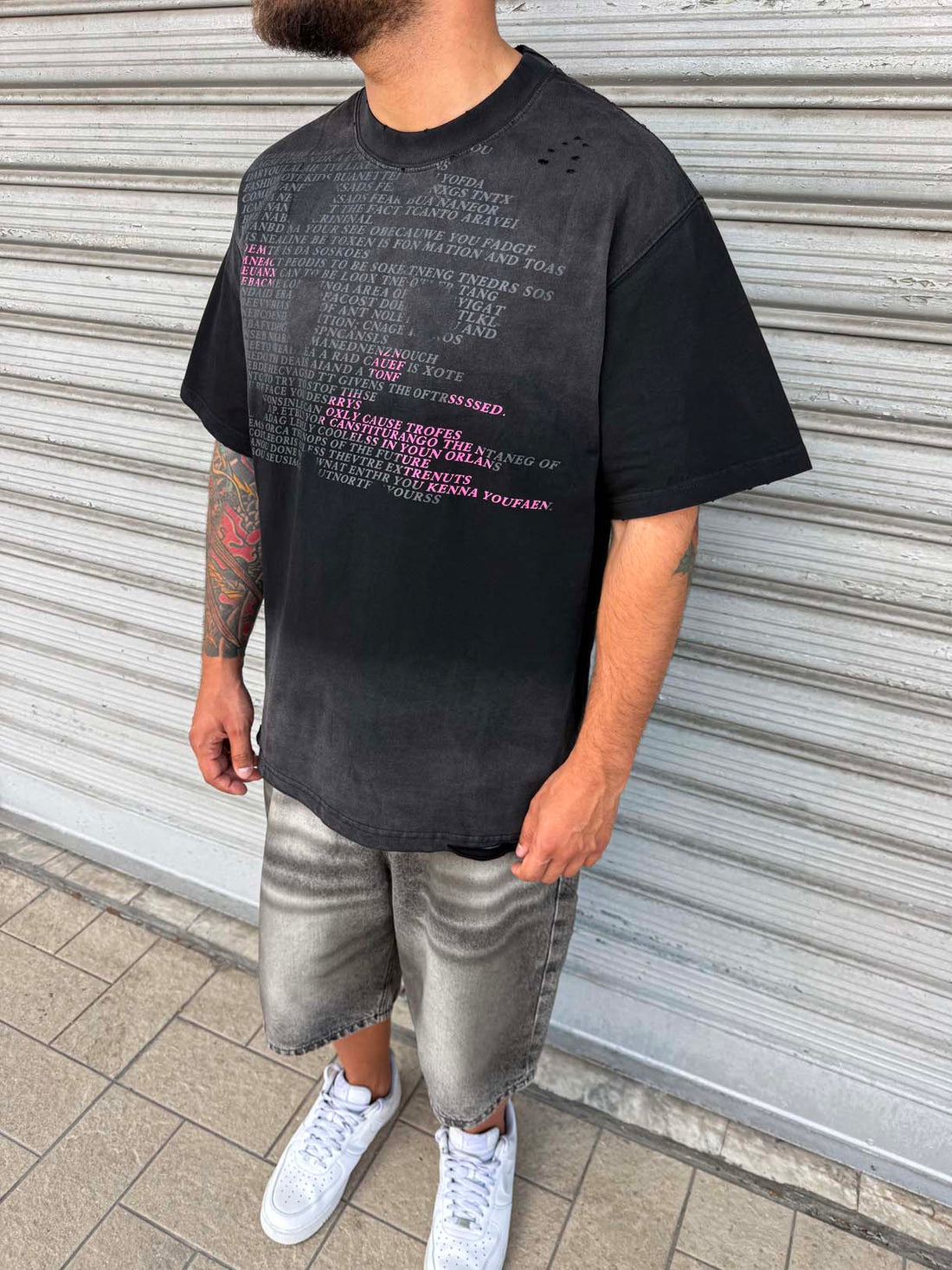 Total Write Tee Wash Destroyed