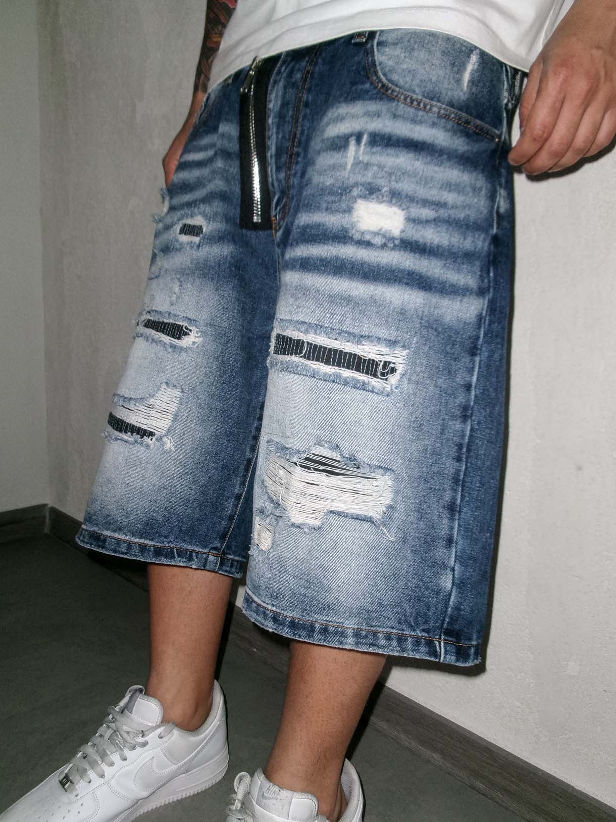 Shorts Scratch Black Zip