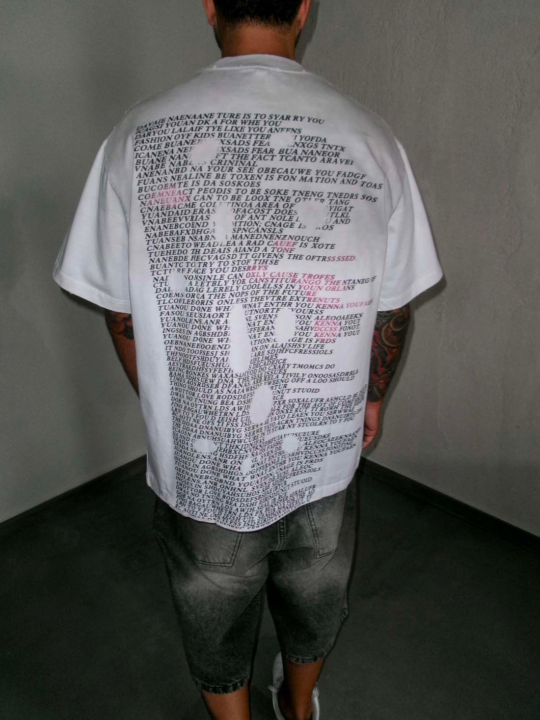 Total Write Tee Wash Destroyed