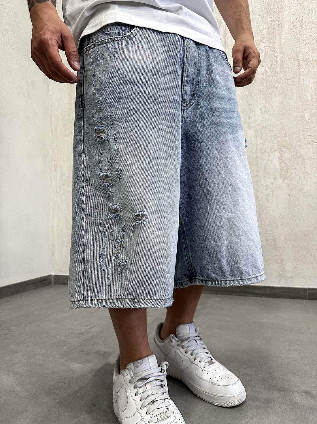 Shorts Over Clear Wash
