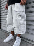 Shorts Cargo White Fade