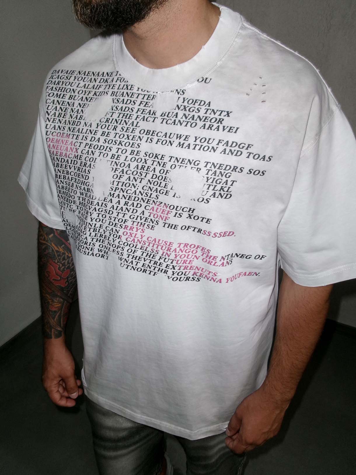 Total Write Tee Wash Destroyed