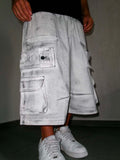 Shorts Cargo White Fade