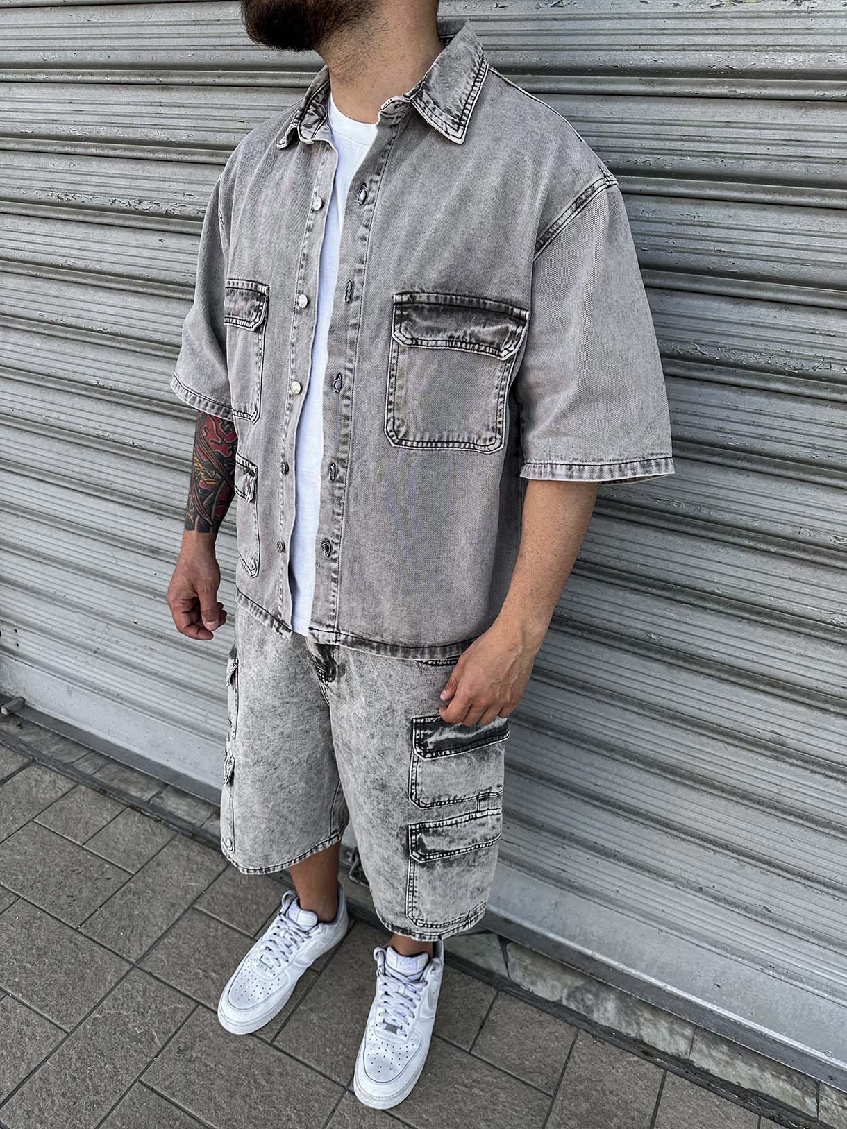 Coord Camicia Sabbiato Grey