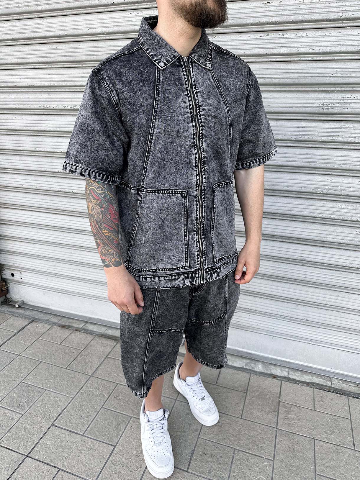 Coord Marmo Line Zip
