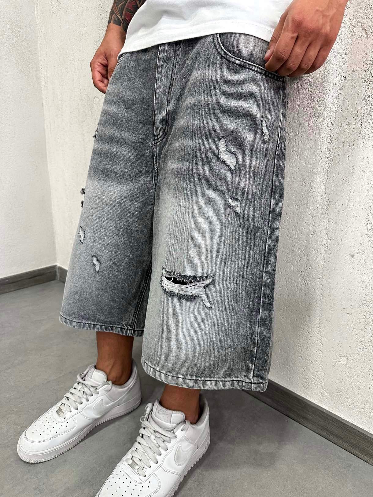Shorts Grey Double Scratch