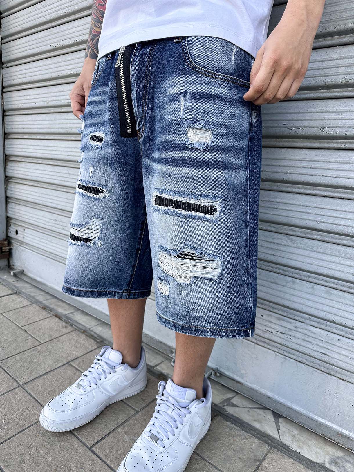 Shorts Scratch Black Zip
