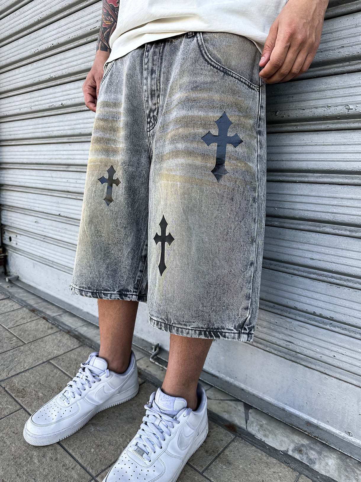 Shorts Black Cross
