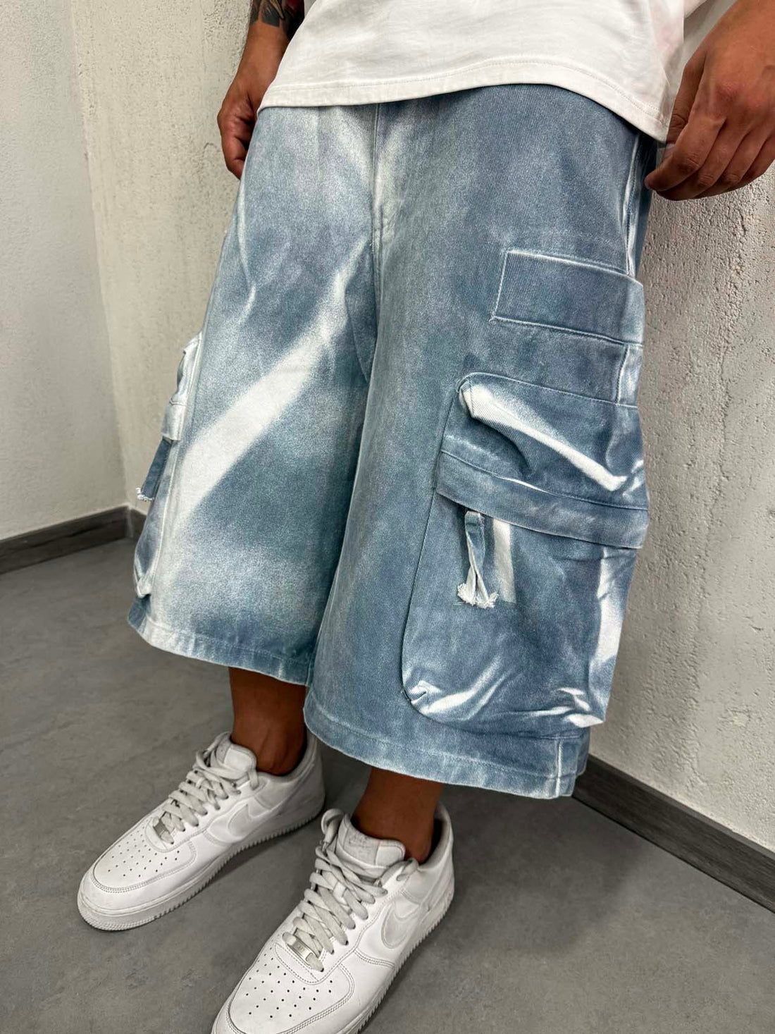 Cargo Shorts Blu Wash