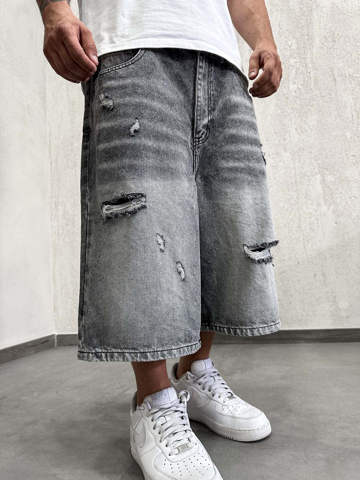 Shorts Grey Double Scratch