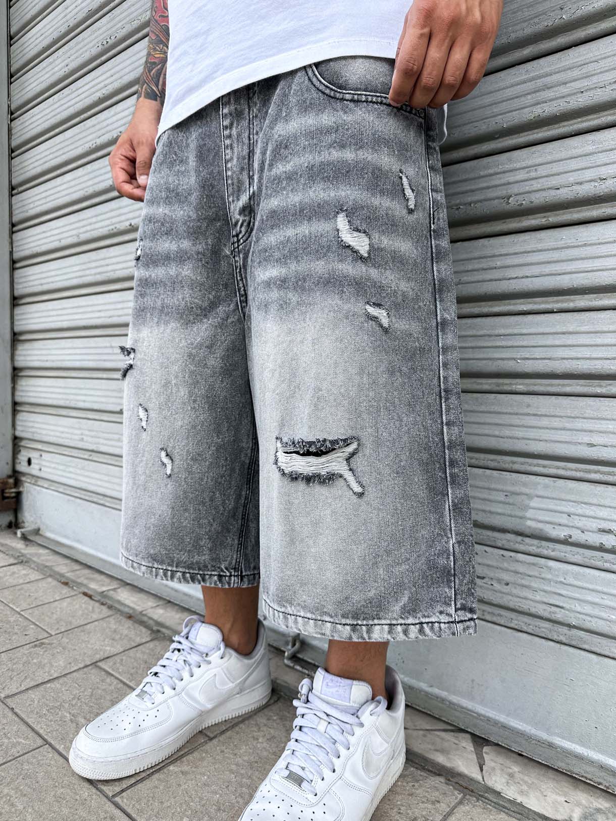 Shorts Grey Double Scratch