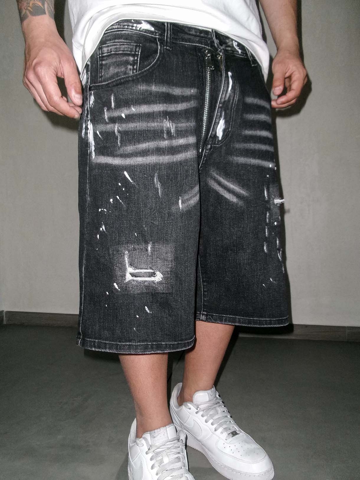 Shorts Black Zip Mod.D