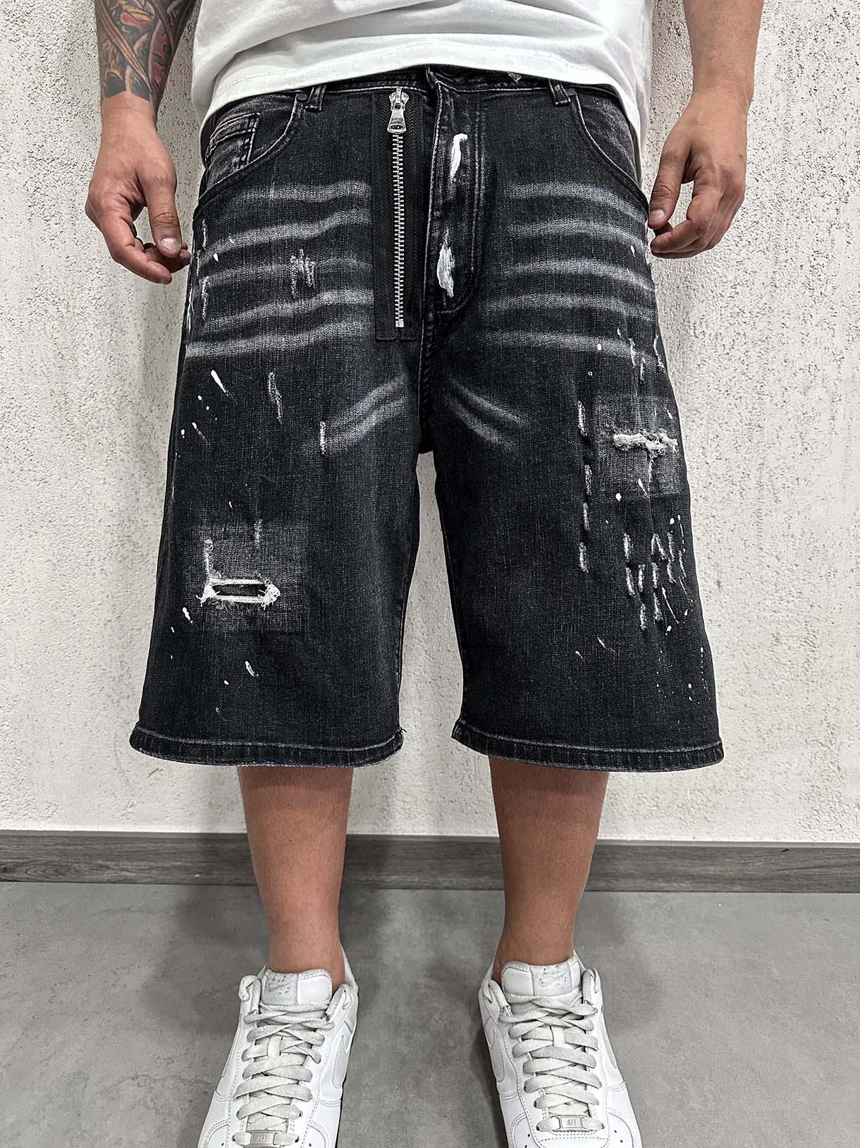 Shorts Black Zip Mod.D