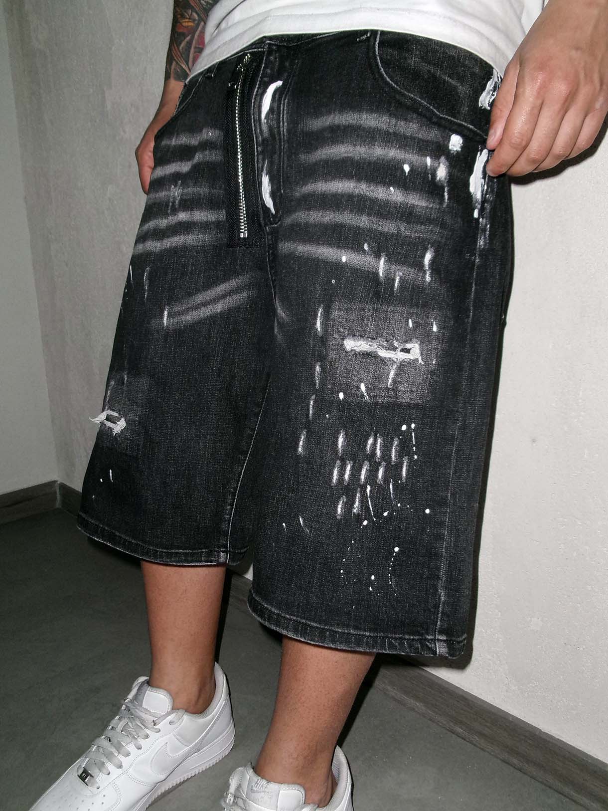 Shorts Black Zip Mod.D