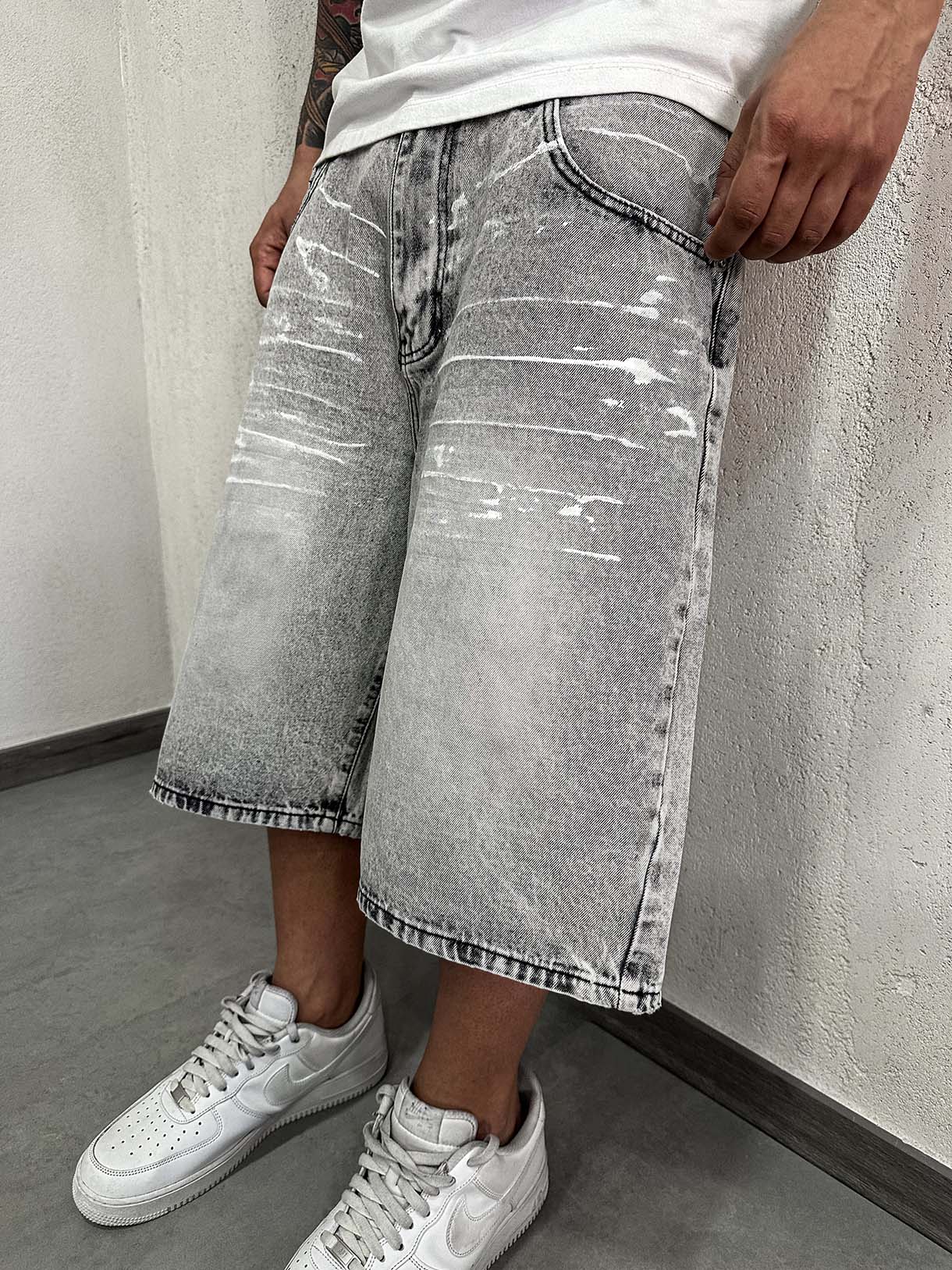 Shorts Ice Grey Pointed