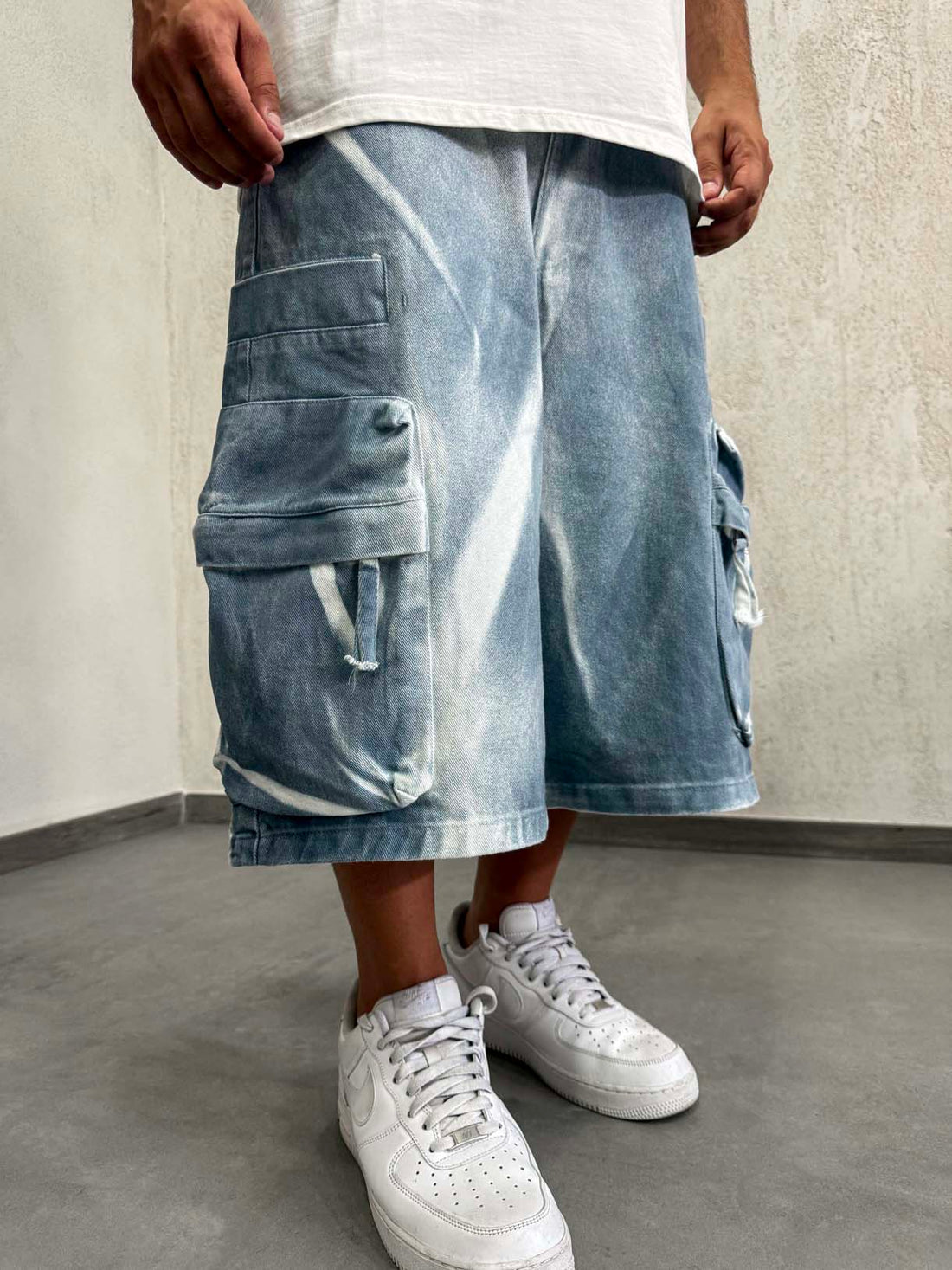 Cargo Shorts Blu Wash