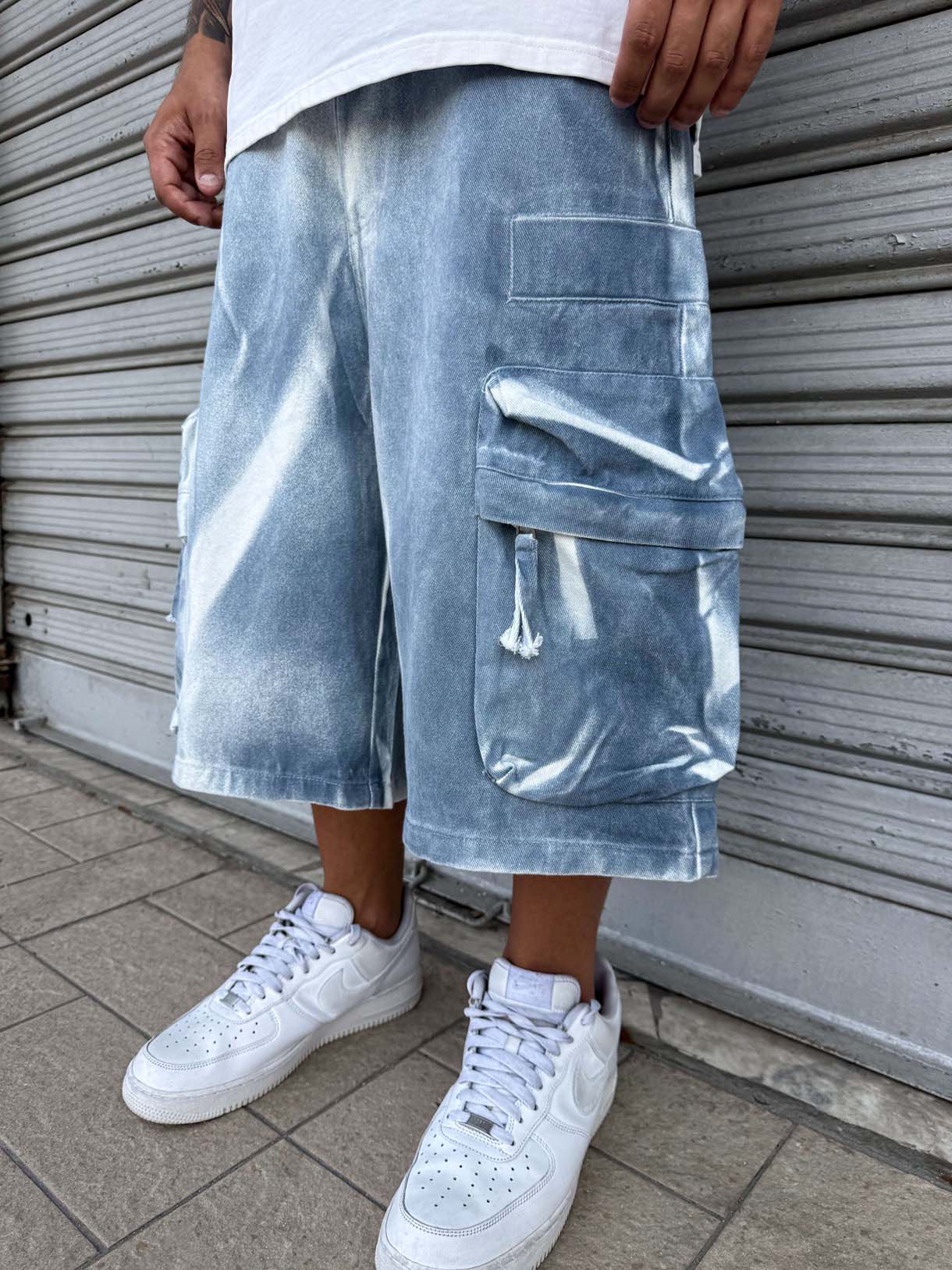 Cargo Shorts Blu Wash