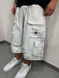 Shorts Cargo White Fade