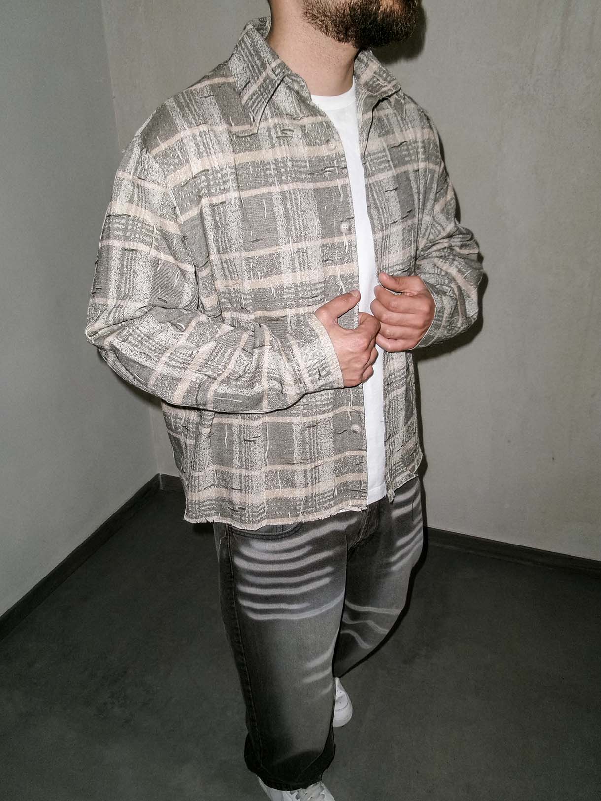 Camicia Destroyed Mod.Z Grey