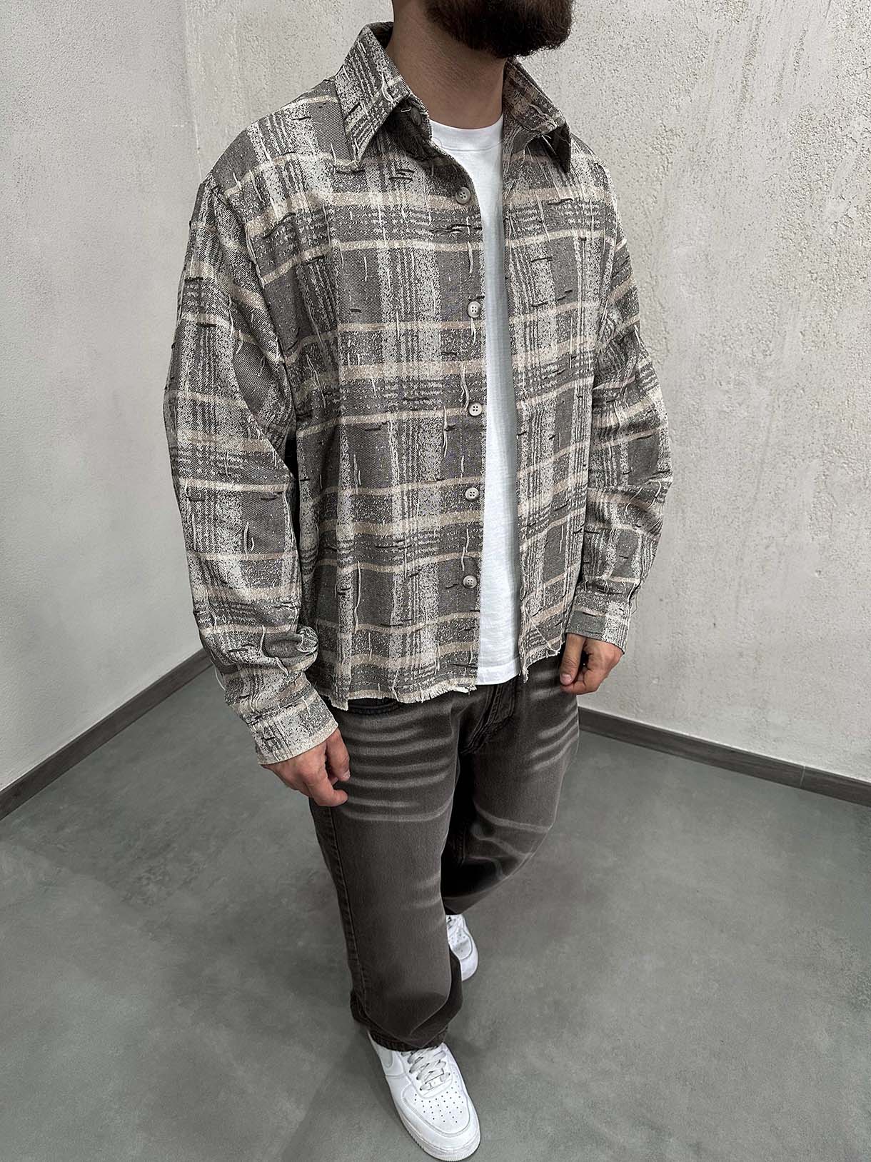 Camicia Destroyed Mod.Z Grey