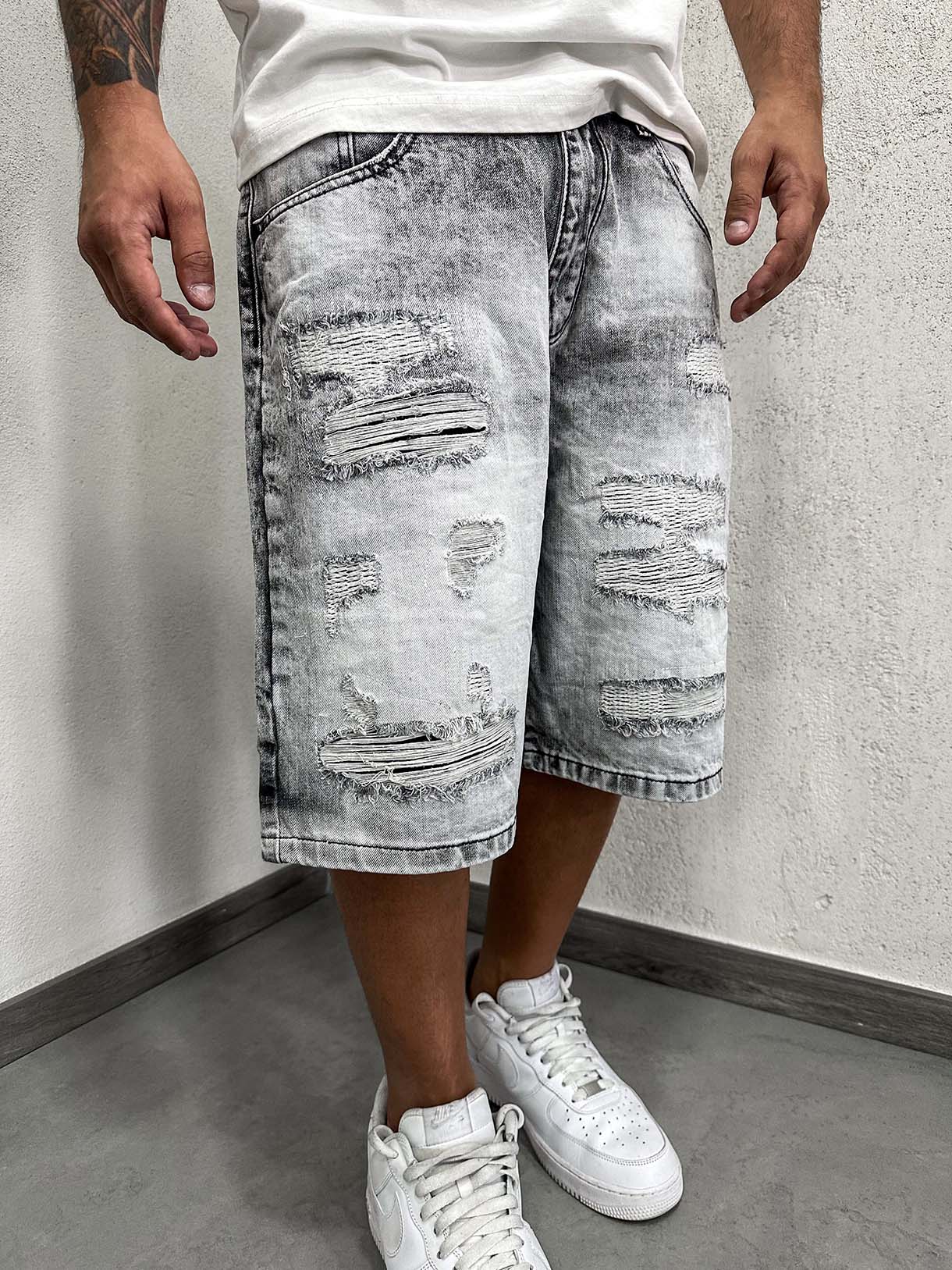 Shorts Scratch Patch Grey
