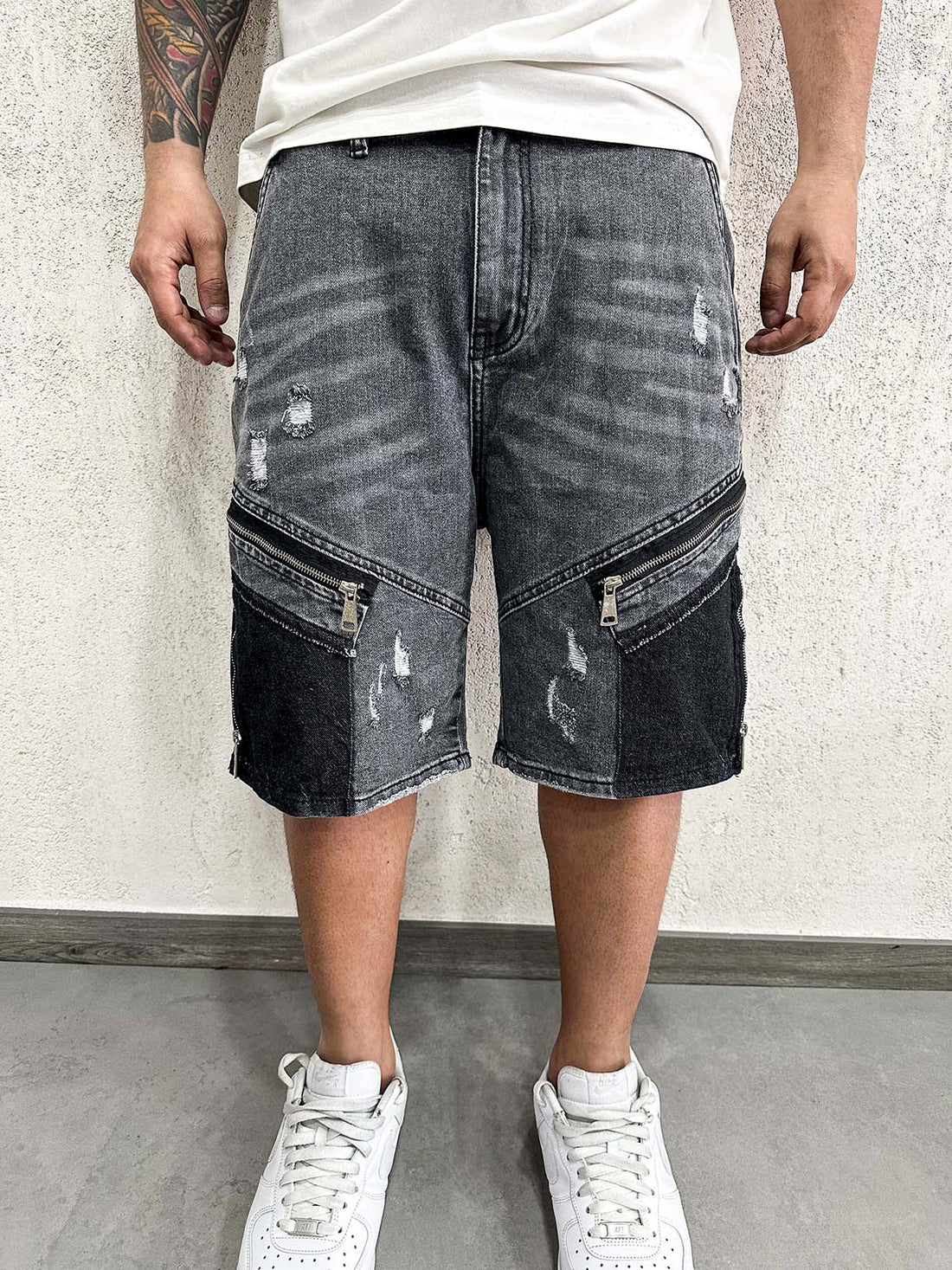 Shorts Patch Black Zip