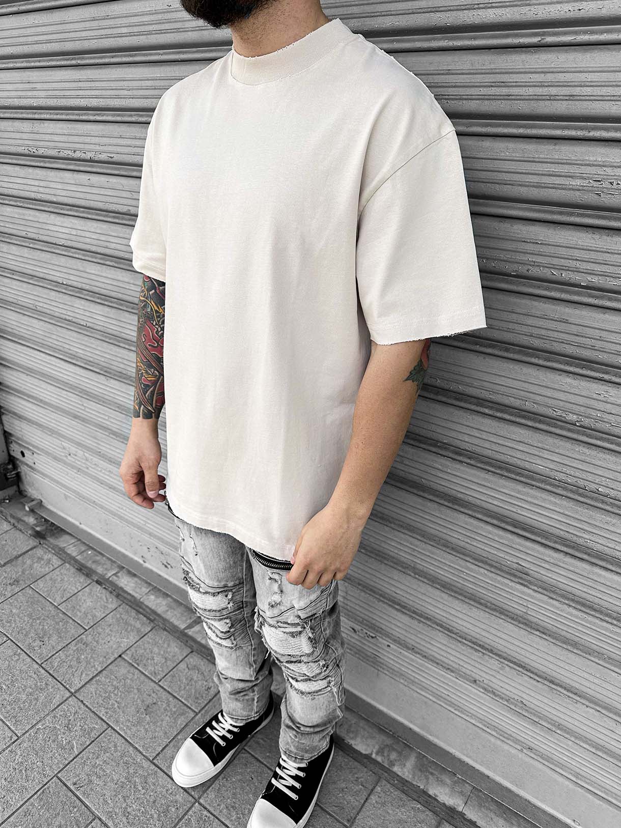 Destroyed Tee Tessuto Doppiato