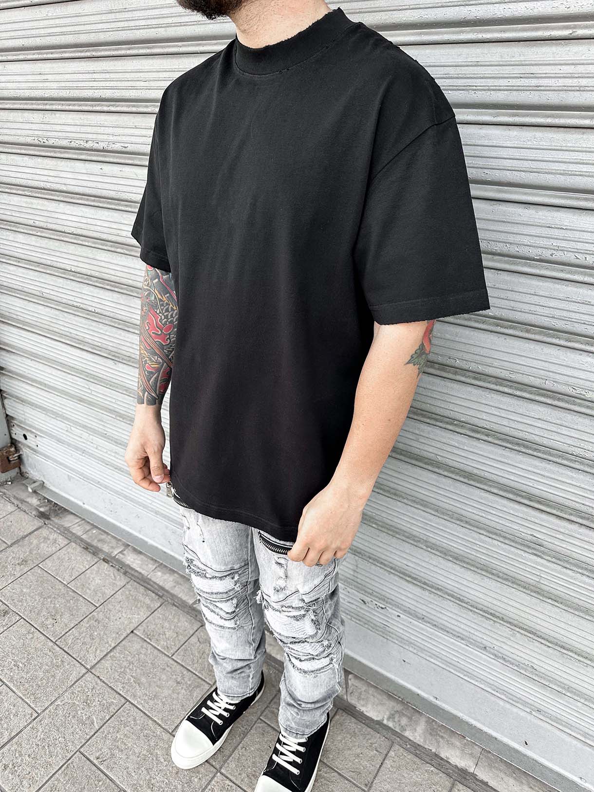 Destroyed Tee Tessuto Doppiato