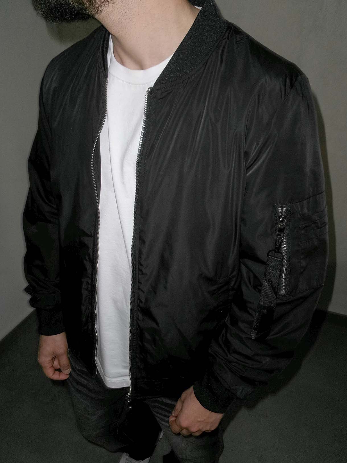 Jacket Zip Total Black