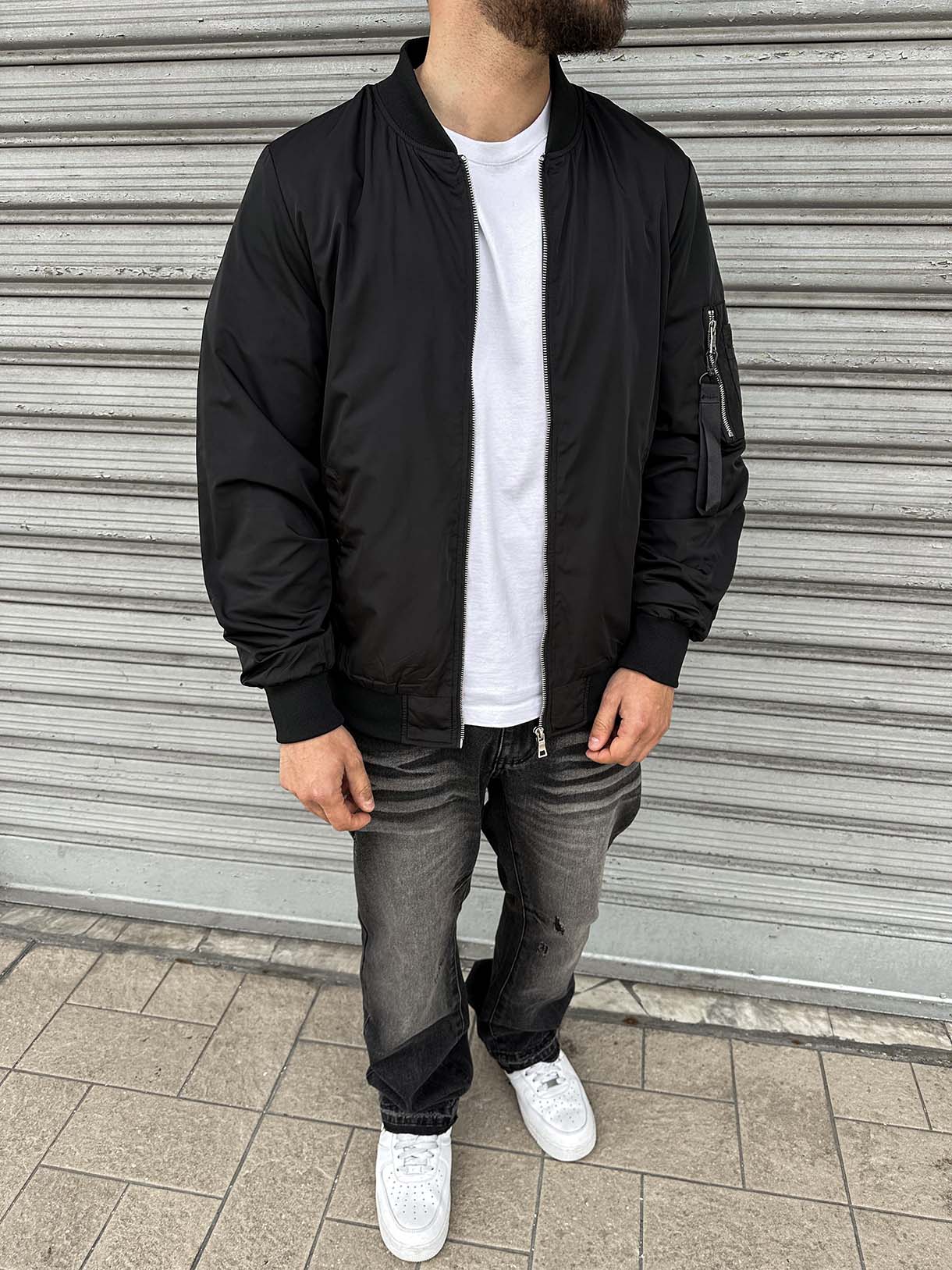 Jacket Zip Total Black