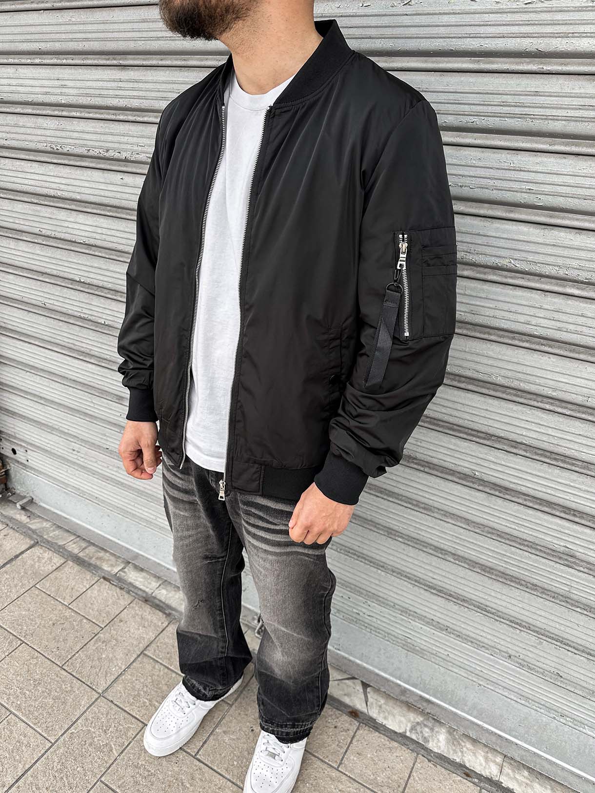 Jacket Zip Total Black