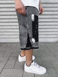 Flare Shorts Paint Grey