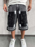 Flare Shorts Paint Grey