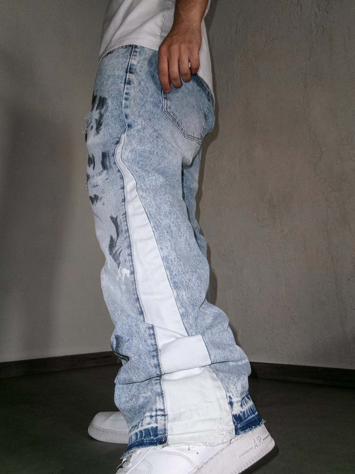Flare Double Patch Custom Wash