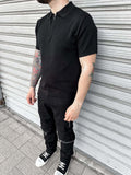 Polo in Filo liscia Zip