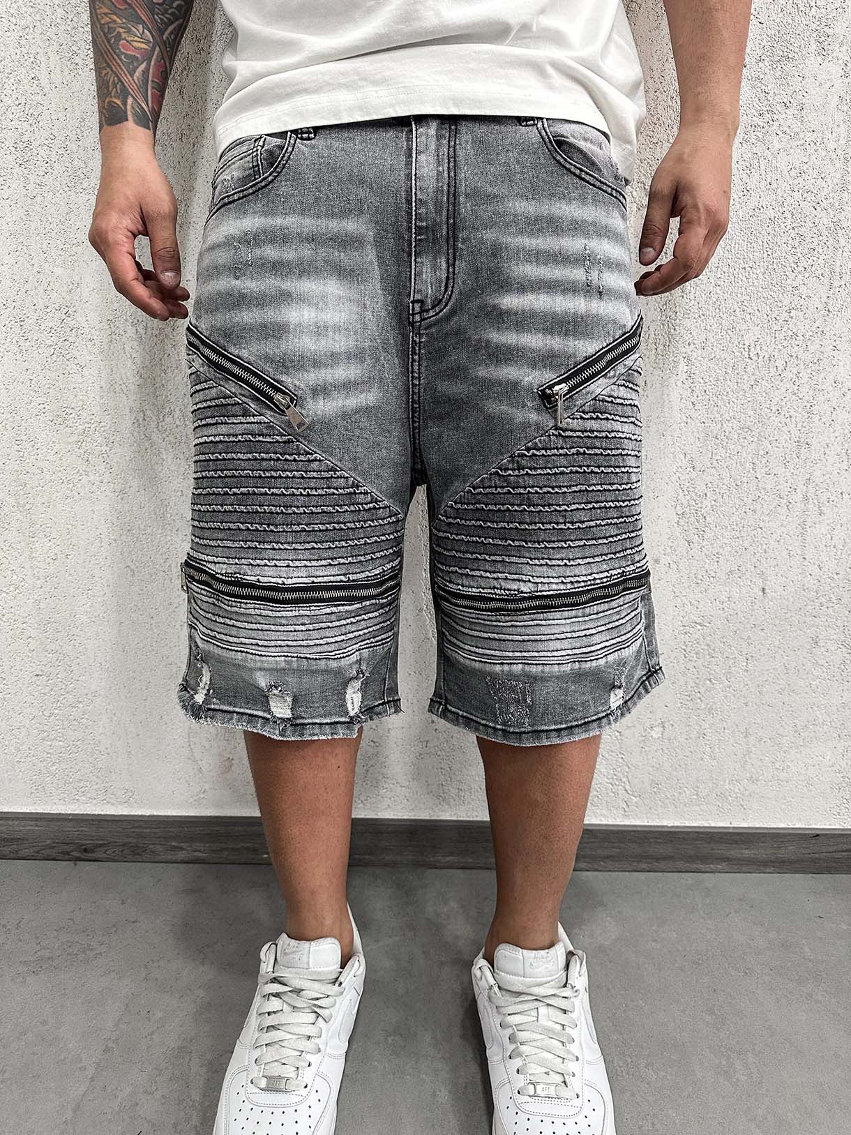Shorts Four Zip Grey