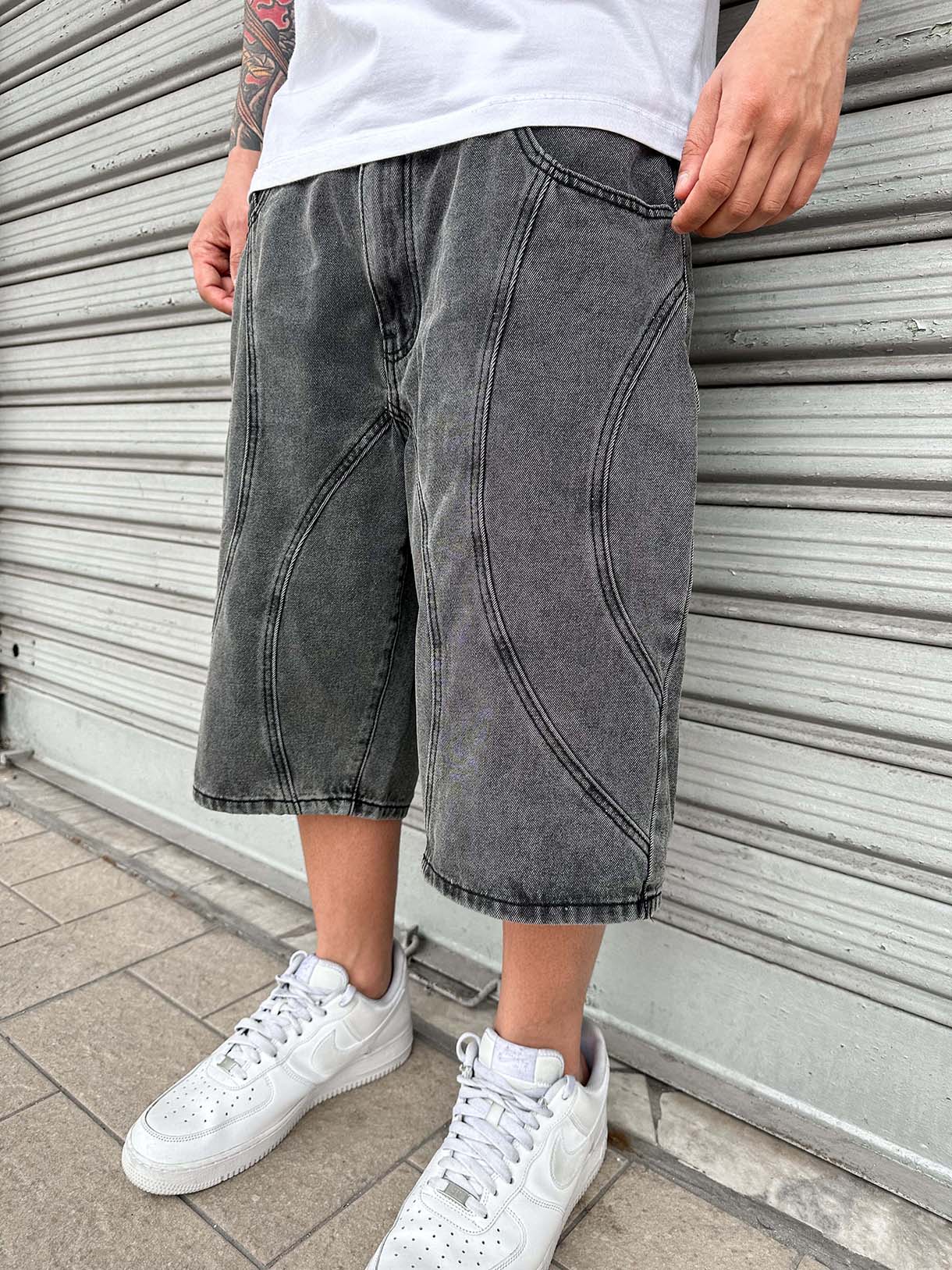 Shorts Circles Grey