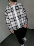 Camicia Quadri Destroyed Black