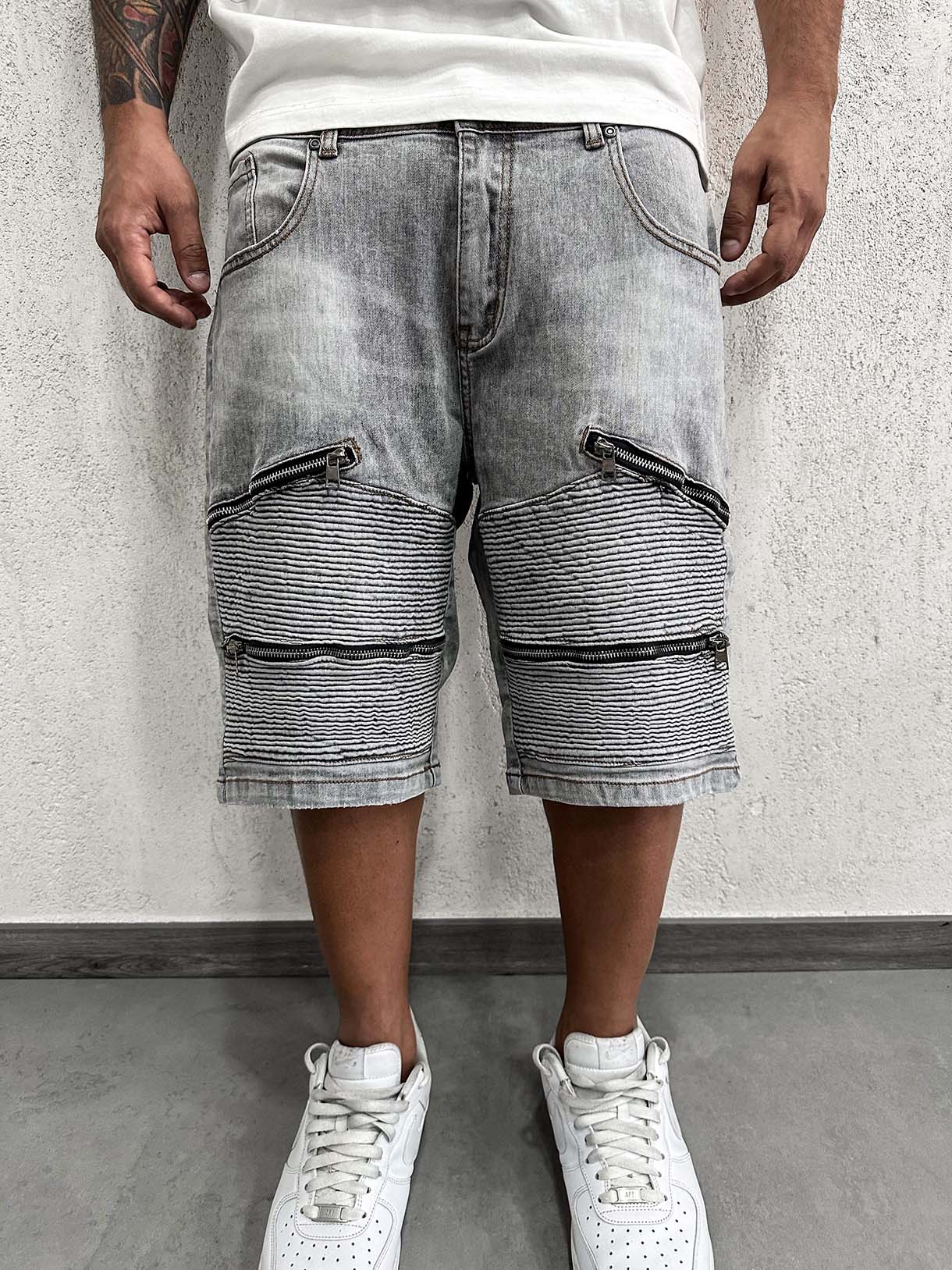 Shorts Four Zip Extra Grey