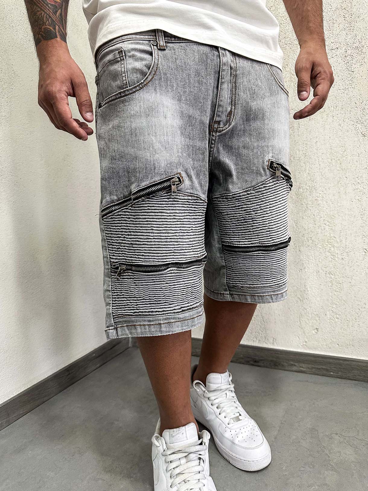Shorts Four Zip Extra Grey
